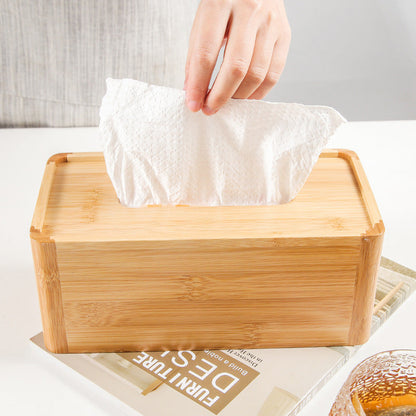 boîte à mouchoirs bambou
