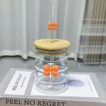 6 Tasse en Verre à Bulles Multicolore