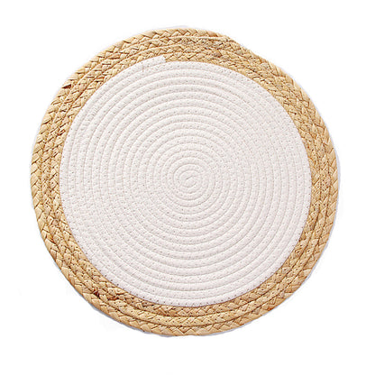 Napperons ronds tressés en corde de coton  – Lot de 6 pièces 🌿✨