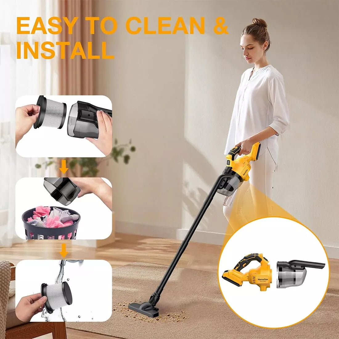 Aspirateur à Main Sans Fil 20V – Puissance et Liberté Totale