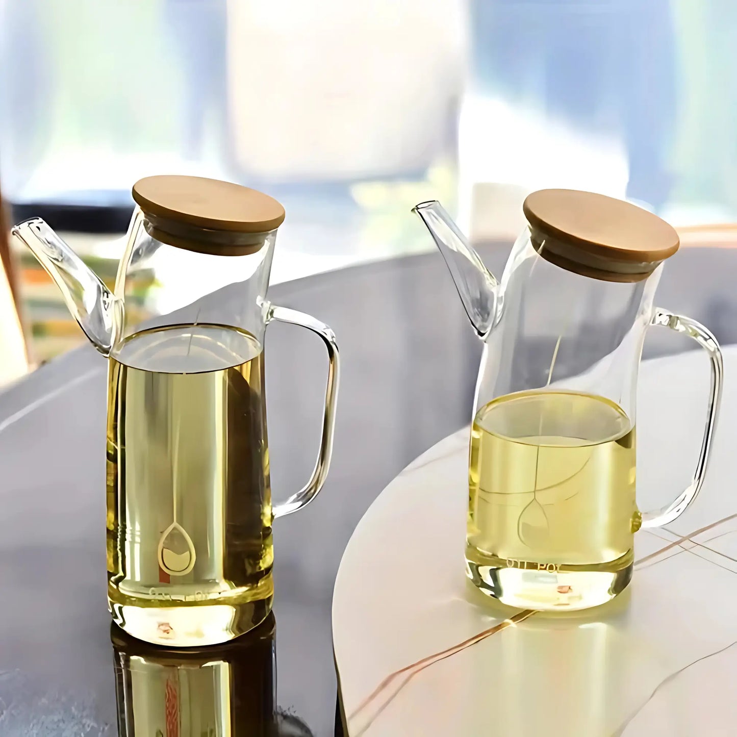 distributeur d’huile en verre 