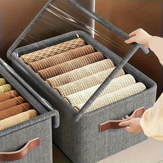 5 Boîte 🧺 de Rangement Vêtements avec Couvercle – Gain de Place🧥