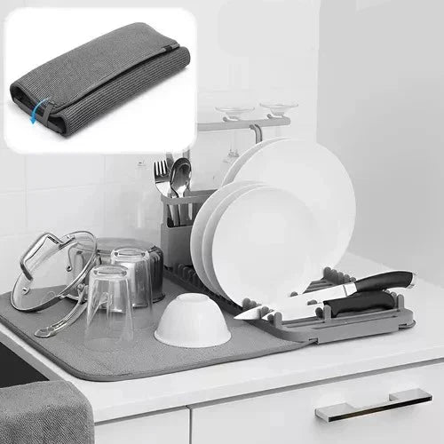 Tapis Porte-Vaisselle et Porte-Cuillère en Silicone