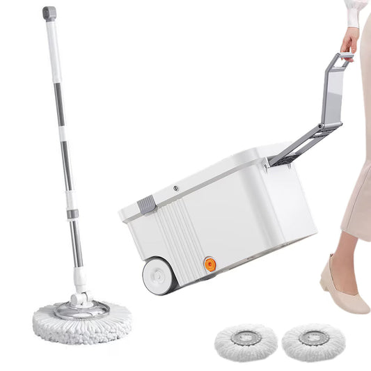 Balai essoreur ménager avec seau amovible et système de nettoyage mains libres