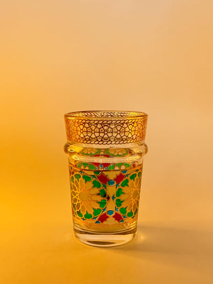 Set de Verres à Thé Marocains en Verre Doré - Élégance et Tradition ✨