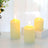 Lot de 3 Bougies LED en Cire Véritable – Effet Scintillant & Minuterie