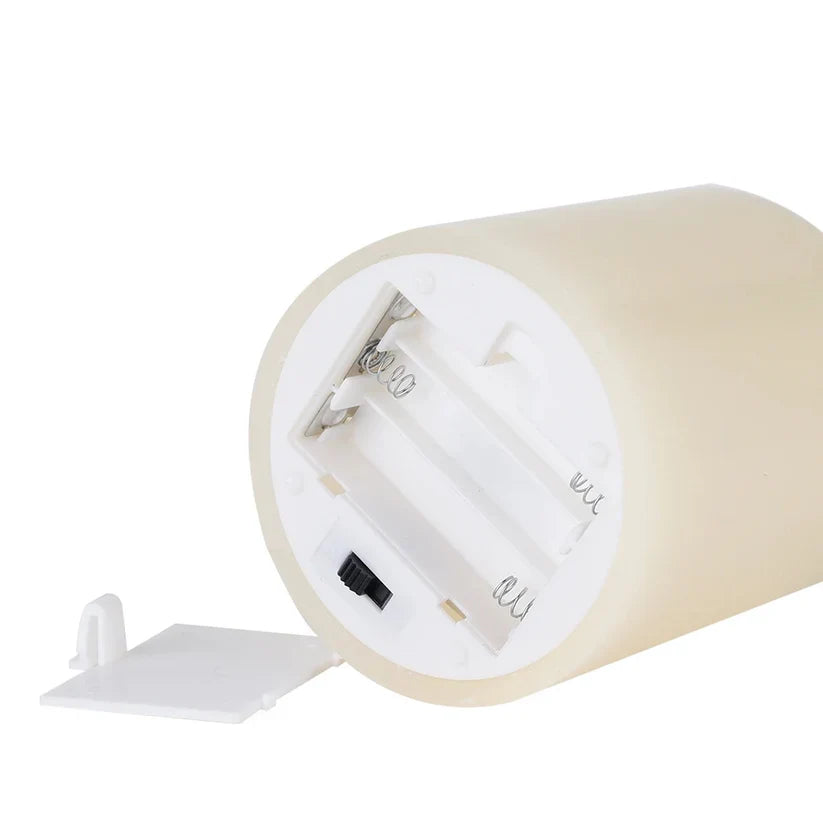 Lot de 3 Bougies LED en Cire Véritable – Effet Scintillant & Minuterie