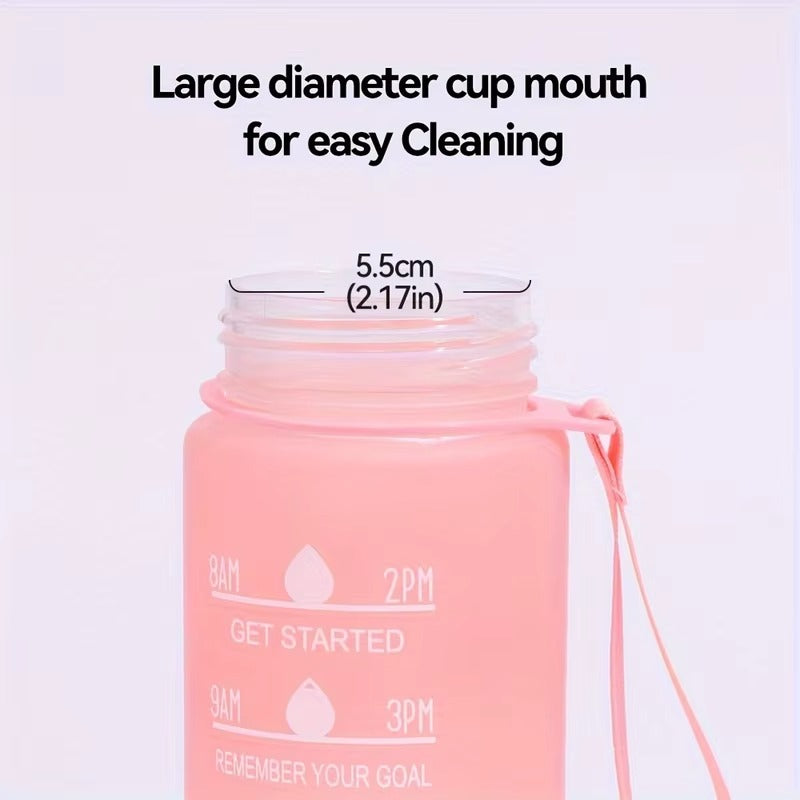 Bouteille d'eau de sport - avec paille - Gourde étanche,