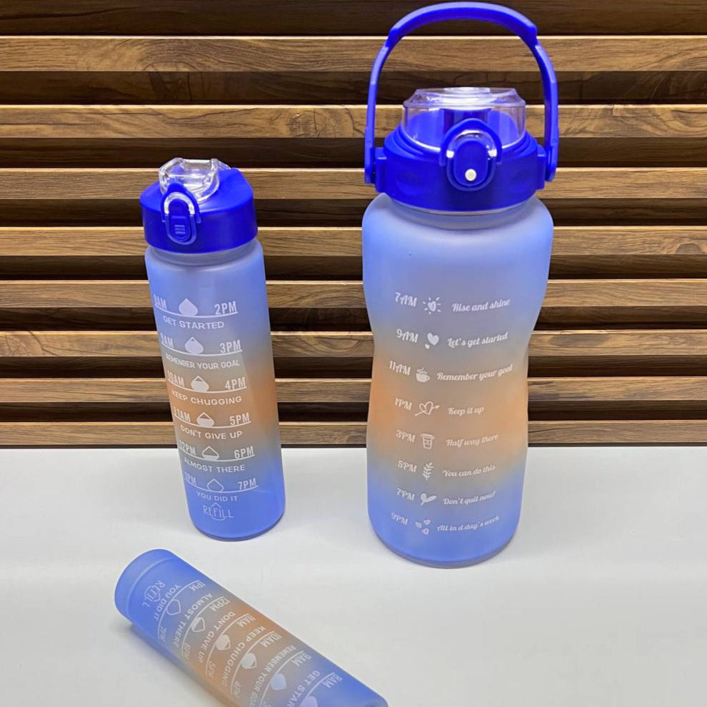 3 Bouteilles dégradées avec messages inspirants – motivation