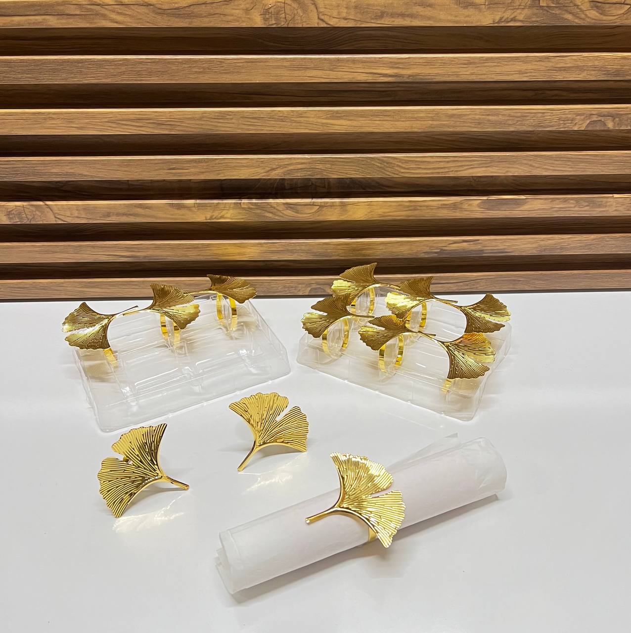 Lot de 6 anneaux de serviette en  mariage, et décoration de table à manger