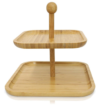 présentoir à gâteau en bambou
