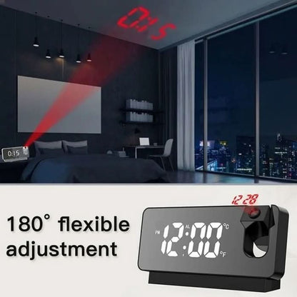 Réveil Digital miroir avec Projection LED