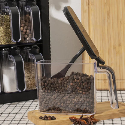 Pots à Épices Pratiques – Lot de 12 avec Cuillères